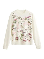 Round Neck Jacquard Sweater