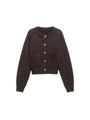 Chic O-Neck Long Sleeve Cardigan