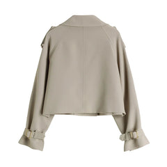 Trendy Double Breasted Tooling Coat