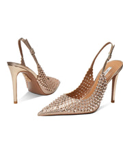 Diamond Strap Pointed Toe Bridal Heels