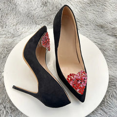 Diamond Buckle High Heels