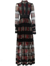 Temperament Embroidery Net Yarn Party Dress