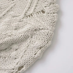 Hollow Out O-Neck Pullover Sweater