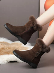 Plush Warm Fur Ankle Booties