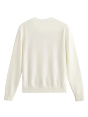 Round Neck Jacquard Sweater