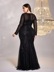 Romance In The Sequins Plus Size Women's Maxi Dress
