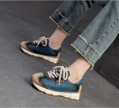 Chic Lace-Up Flat Sneakers