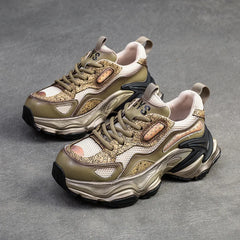 Air Mesh Flat Chunky Sneakers