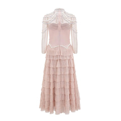 Lavish Long-Sleeve Formal Dress