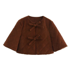 Delightful Bow Tie Short Coat