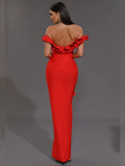 Ruffles Off-Shoulder Party Dress