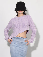 Signature Knit Asymmetrical Sweater