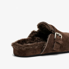 Round Toe Casual Wool Slipper