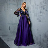 Three-dimensional Flower Embroidery Gown