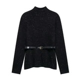 Casual Stand-up Collar Knitted Sweater