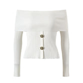 Newest Slash Collar Pullover Sweaters