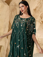Arabic Sequin Caftan Dress