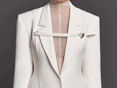 Sophisticated Notched Collar Trench Coat