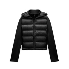 Lightweight Zippered Puffer Hooded Jacket