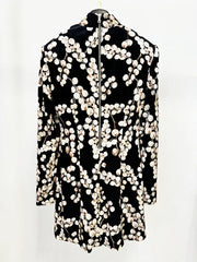 Fruit Printed Mini Velvet Dress