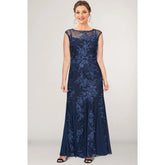 Lace Embroidery Fishtail Maxi Dress