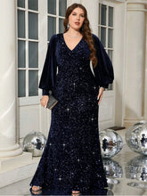 Ready For The Night Twist Blue Sequined Evening Dress