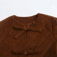 Delightful Bow Tie Short Coat