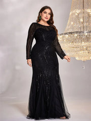 Romance In The Sequins Plus Size Women's Maxi Dress