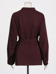 Button Sashes Loose Trench Coat