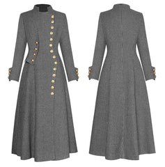 Waist Up Women's Single Breasted Overcoat