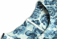 Elegant Vintage Floral Print Maxi Dress