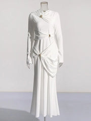 Draped Divinity Long Dress