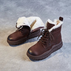 Fur Plush Platform Boots