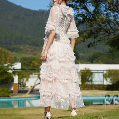 Romance in the Making Floral Mesh Dress