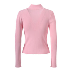 Ribbon Collar Knitted Cardigan