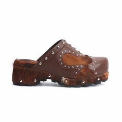 Luxury Handmade Fur Clogs Women's Slippers