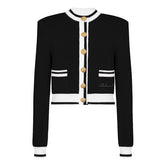 Versatile Crew Neck Woolen Cardigan