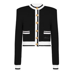 Versatile Crew Neck Woolen Cardigan