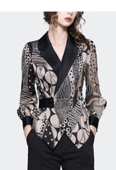 Stylish Satin Polka Dot Slim Top