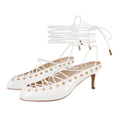 Elegant Closed-Toe Knitted Stiletto Heels