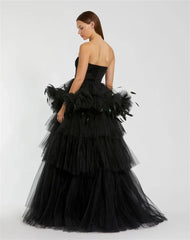 Luxury Tiered Lace Prom Gown