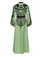 Trendy Flared Sleeves Abaya Dress