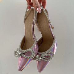 Crystal Butterfly-Knot High Heels