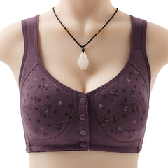 Unwired Printed Front Button Underwear