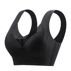 Women Solid Comfort Wireless Lace Bra