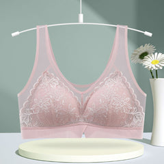 Wireless Lace Wide Strap Tank Top Bra
