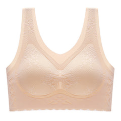 comfortable latex breathable inner cup sleep bra