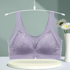 Wireless Lace Wide Strap Tank Top Bra