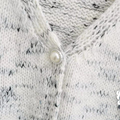 Casual Iny Sequins Open Cardigan