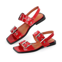 Square Toe Slingback Flats Shoes